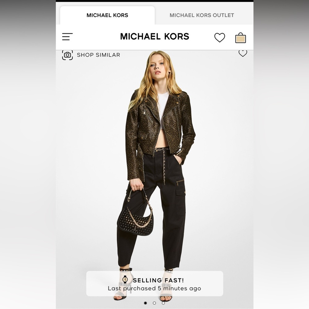 BNWT Michael Kors Calf Hair Motor Jacket